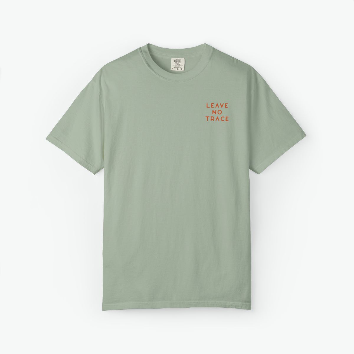 leave no trace t-shirt with vintage botanical design on comfort colors 1717 garment dyed tee
