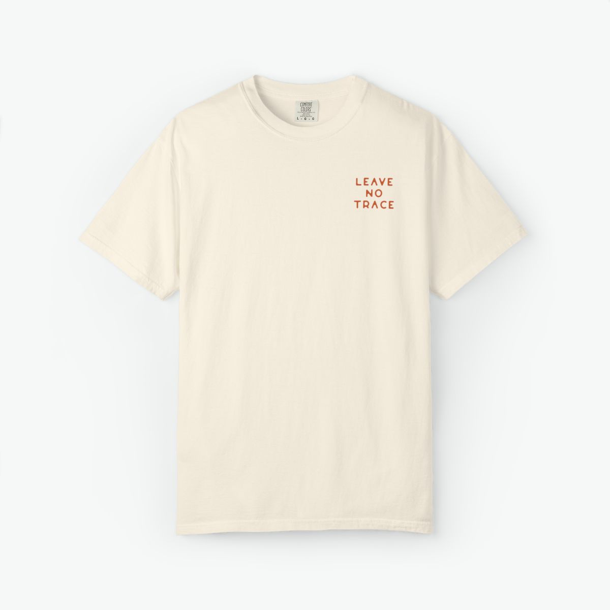 leave no trace t-shirt with vintage botanical design on comfort colors 1717 garment dyed tee